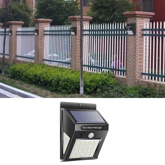 BUFFER® Güneş Enerjili Sensörlü 30 Led Dış Mekan Aydınlatma Ever Bright