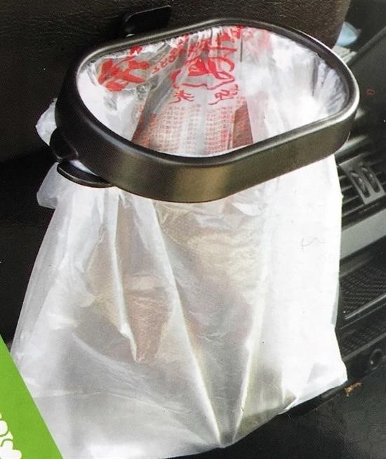 BUFFER® Araç İçi Çöp Poşeti Tutucu Çöp Torbası  Tutma Aparatı Askısı