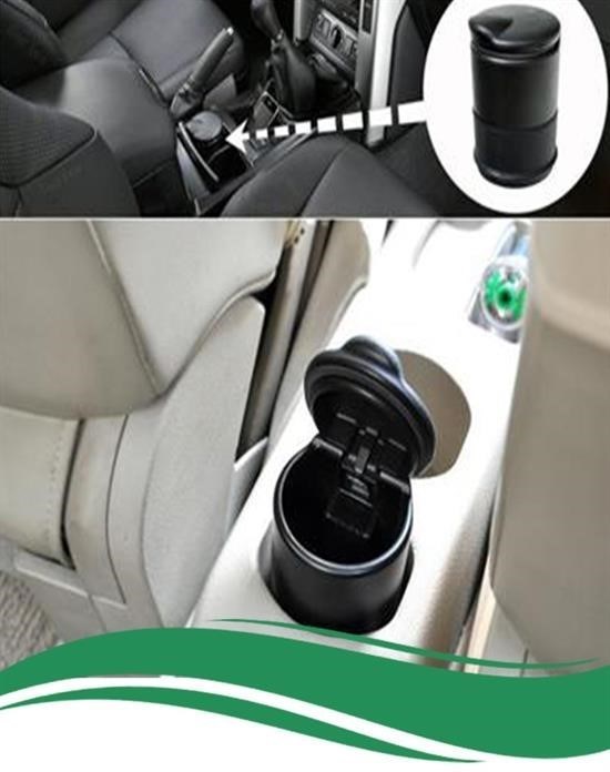 BUFFER® Led Işıklı Araç Içi Kapaklı Sigara Küllüğü Oto Bardaklık Uyumlu