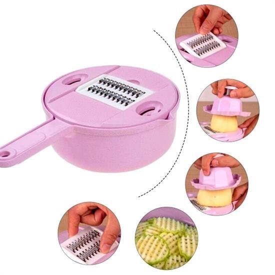 BUFFER® 10 Fonksiyonlu Profesyonel Çoklu Bıçaklı Hazneli Sebze Doğrayıcı