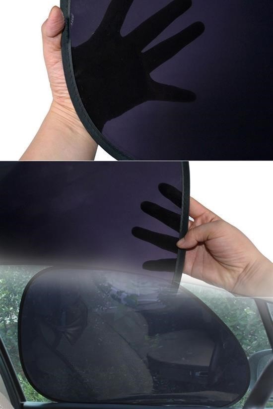 BUFFER® Yapışmalı Cam Güneşlik Film Yan Cam 67cmx40cm (2 Adet)