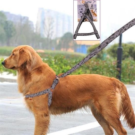 BUFFER® Ergonomik Yumuşak Dokulu Terletmez Köpek Göğüs Tasması  Large