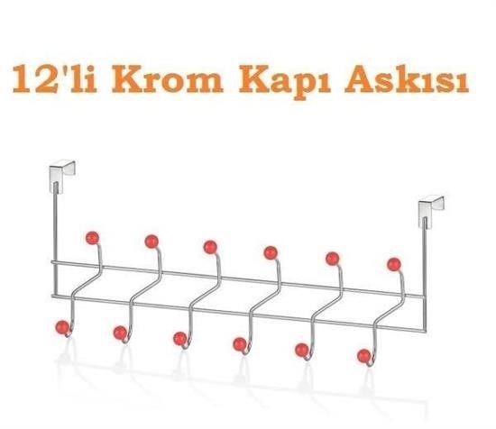 BUFFER® 12 li Krom Kapı Arkası Metal Askı