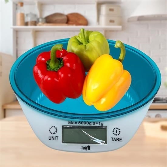 BUFFER® TF 1003 Hazneli Lcd Ekran Hassas Ölçüm Sensörlü 5 Kg Kapasite Dijital Mutfak Terazisi Tartıs