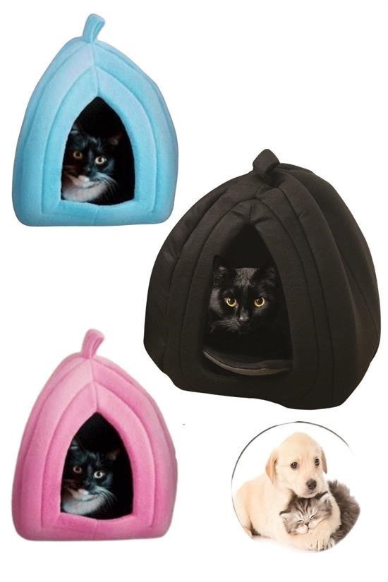 BUFFER® Pet Hut Polar Kedi ve Köpek Yatağı - Mavi