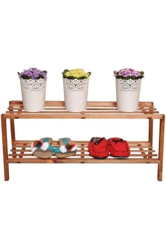 BUFFER® 2 Katlı Ahşap Ayakkabılık