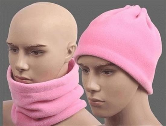 BUFFER® Pembe Renk Çok Fonksiyonlu Unisex Polar Bere Boyunluk Saç Bandı