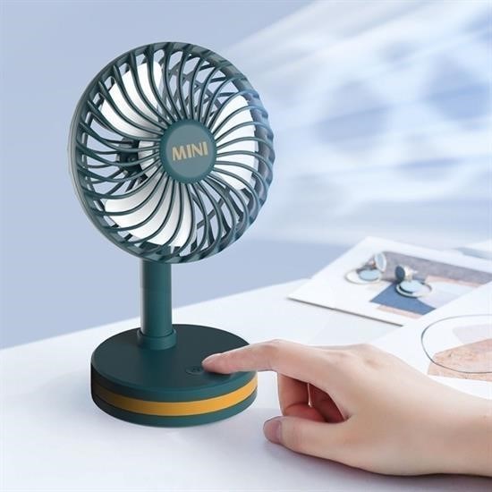 BUFFER® Masaüstü 60 Derece Dönebilen USB Şarjlı 3 Kademeli Doğal Rüzgar Etkili Ledli Fan