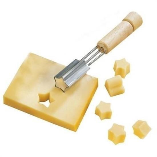 BUFFER® Yıldız Şekilli Dekoratif Peynir Kaşar Kesici Metal Bıçak 2li Set