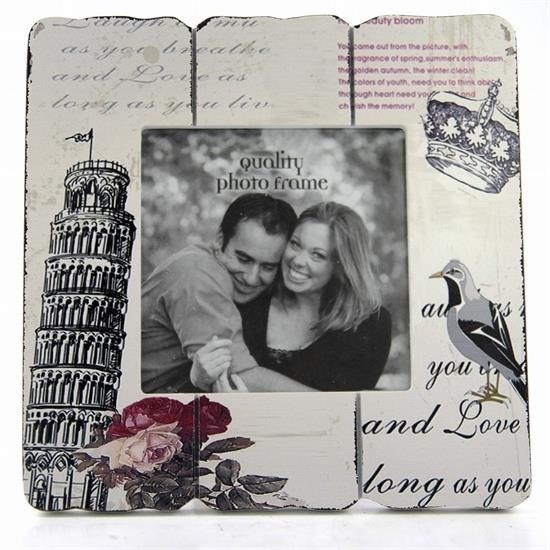 BUFFER® Decotown Dekoratif  Pisa Kulesi Ahşap Resim Fotoğraf Çerçevesi