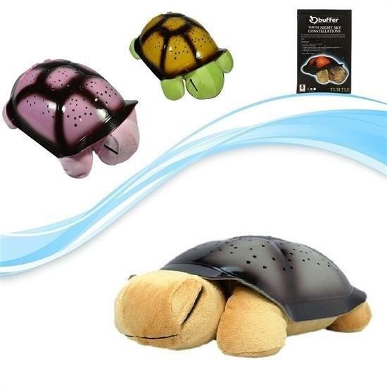 BUFFER® Işıklı Ninni Söyleyen Kaplumbağa Peluş Kahverengi Çocuk Lambası