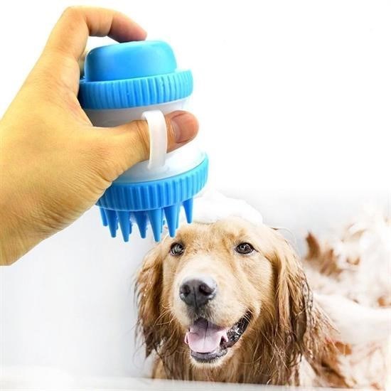 BUFFER® Masaj Yapan Şampuan Hazneli Köpek Bakım Yıkama Masaj Fırçası