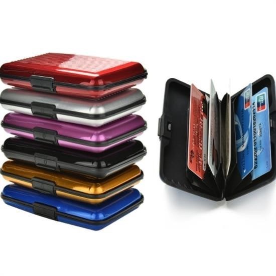 BUFFER® Alüminyum 7 bölmel Kredi Kartlı Taşıma Cüzdanı Aparatı Kartlık