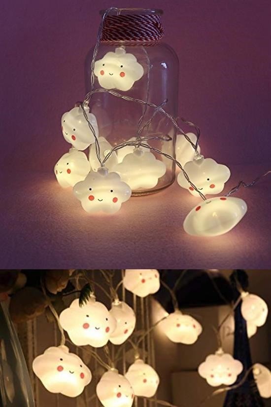 BUFFER® Beyaz Bulut Dekoratif Şerit Led Işık Zinciri Parti Süslemeleri