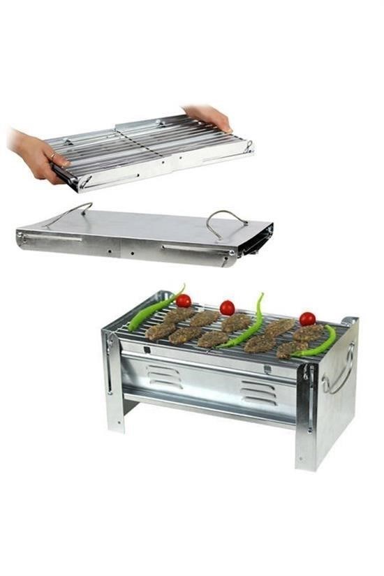 BUFFER® Pratik Portatif Katlanabilir Bagaj Tipi Kamp ve Piknik Mangalı