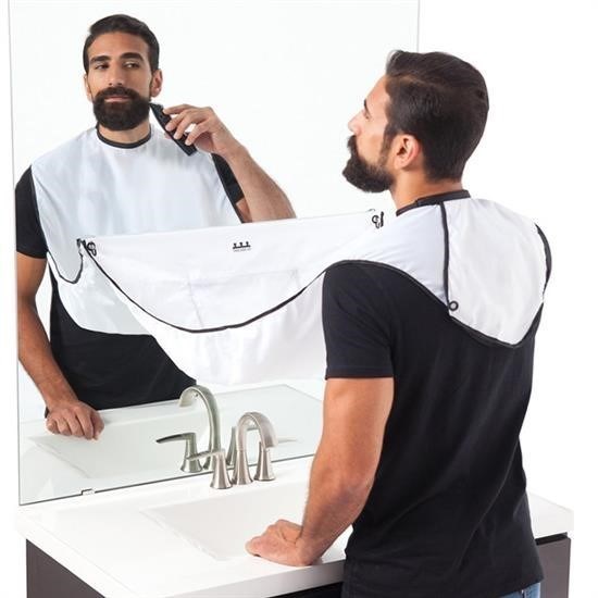 BUFFER® Pratik Evde Saç Sakal Traş Önlüğü, Sakal Kesme Örtüsü Traş Önlüğü