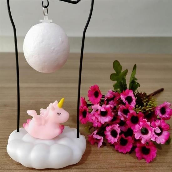 BUFFER® Işık Altında Sallanan Renk Değiştiren Unicornlu Gece Lambası
