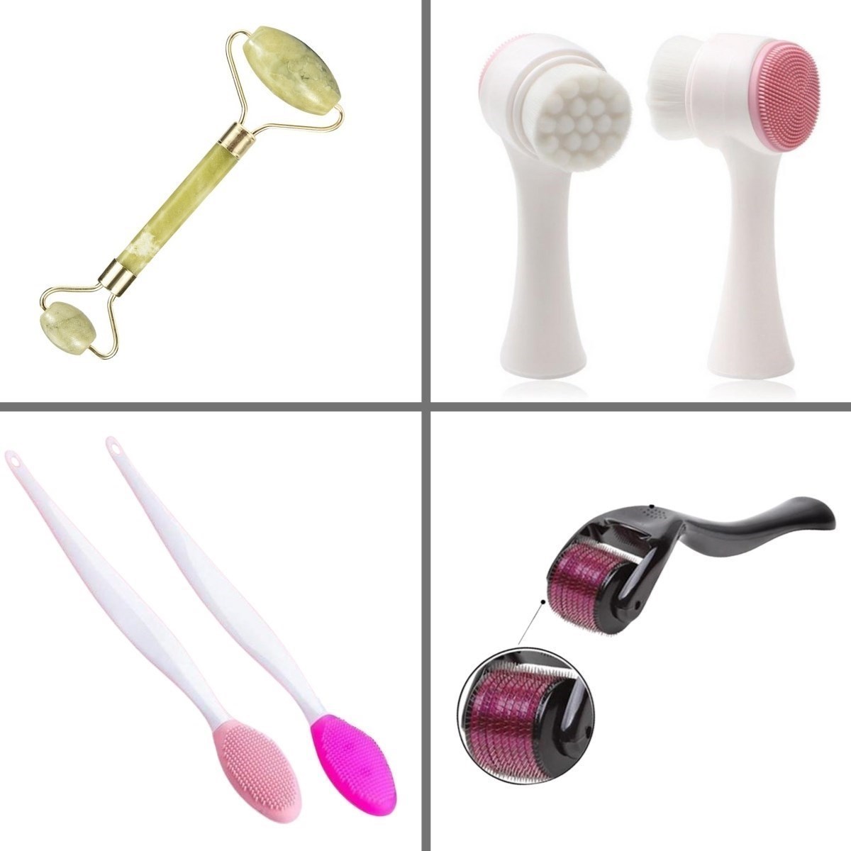 BUFFER® Çift Taraflı Yüz Temizleme Fırçası Dermoreller Yeşim Taşı Ve Siyah Nokta Giderici5 ParçaSe