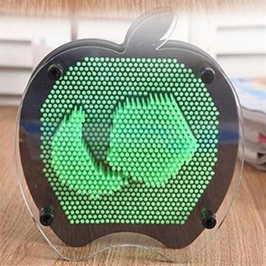 caselka® Elma Şeklinde Pin Art Dekoratif 3D Çivi Sanatı Filografi Tahtası