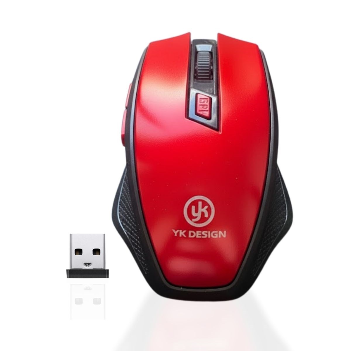 Ürün Gezgini® Kırmızı Renkli Baş Parmak Destekli Ergonomik Sessiz Kablosuz Mouse – USB Alıcılı, Ofis ve Oyun İçin Konforlu Bilgisayar Faresi MS6300