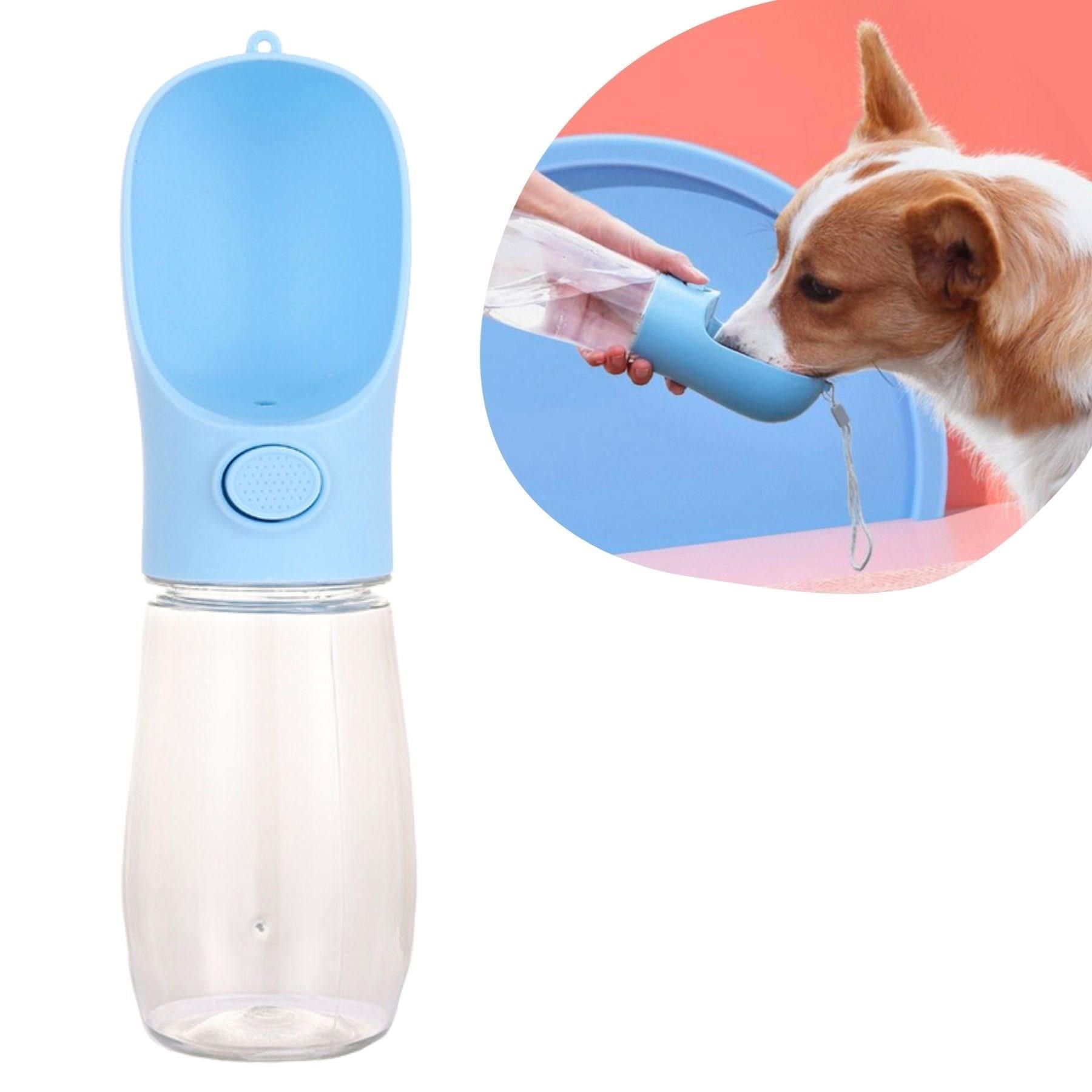 caselka® 450 ml Taşınabilir Butonlu Evcil Hayvan Suluğu