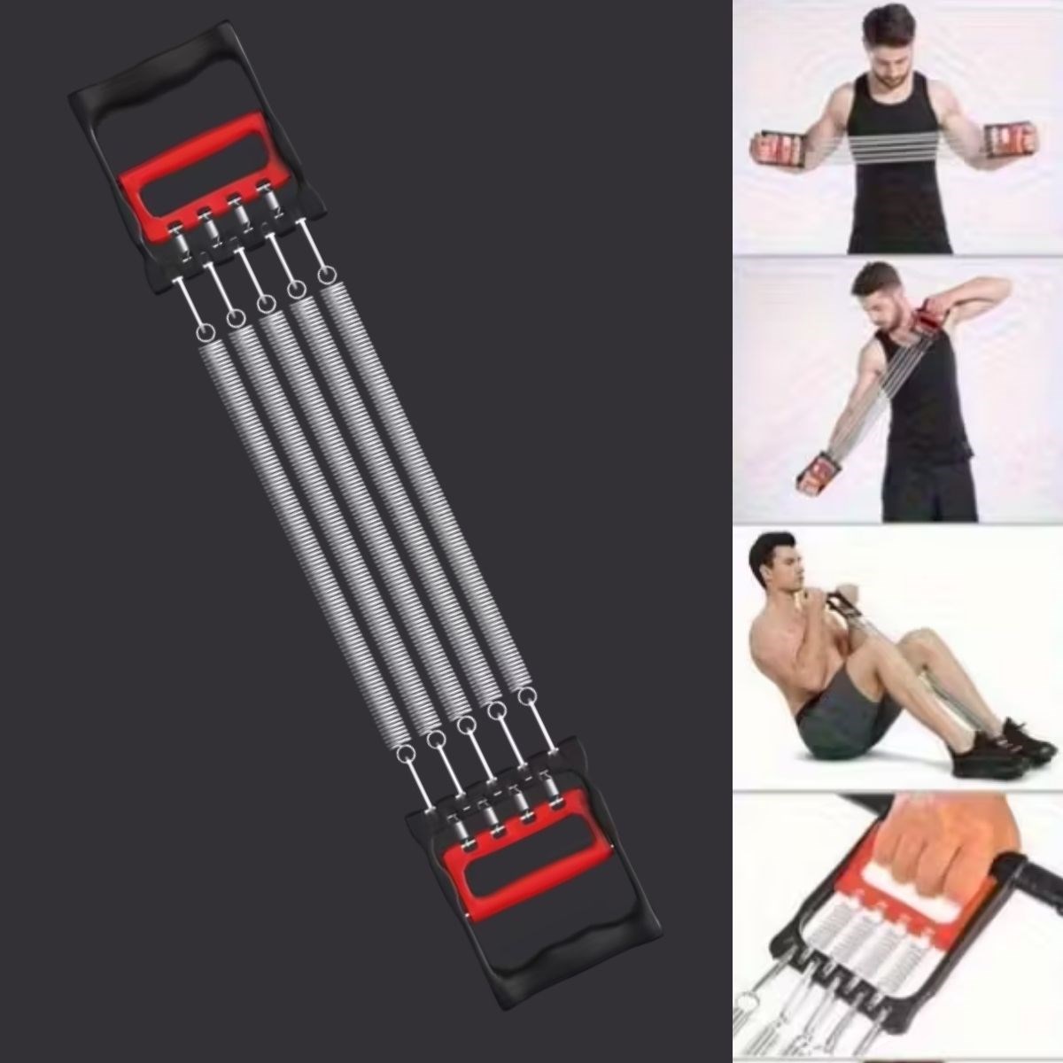 Ürün Gezgini® Göğüs Genişletme ve Kuvvet Egzersiz Aleti – 5 Yaylı 5 Kademeli Ayarlanabilir Fitness ve Kuvvet Antrenmanı Ekipmanı