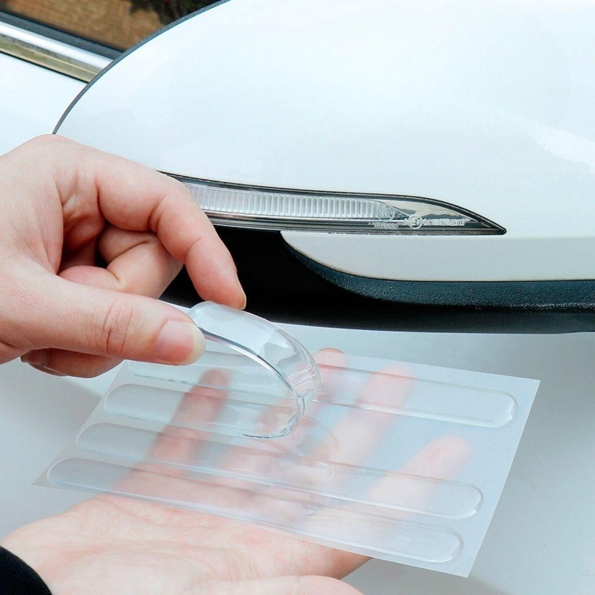 Ürün Gezgini® Oto Darbe Koruyucu Şeffaf Kendiliğinden Yapışkanlı Bantlar 4 Adet