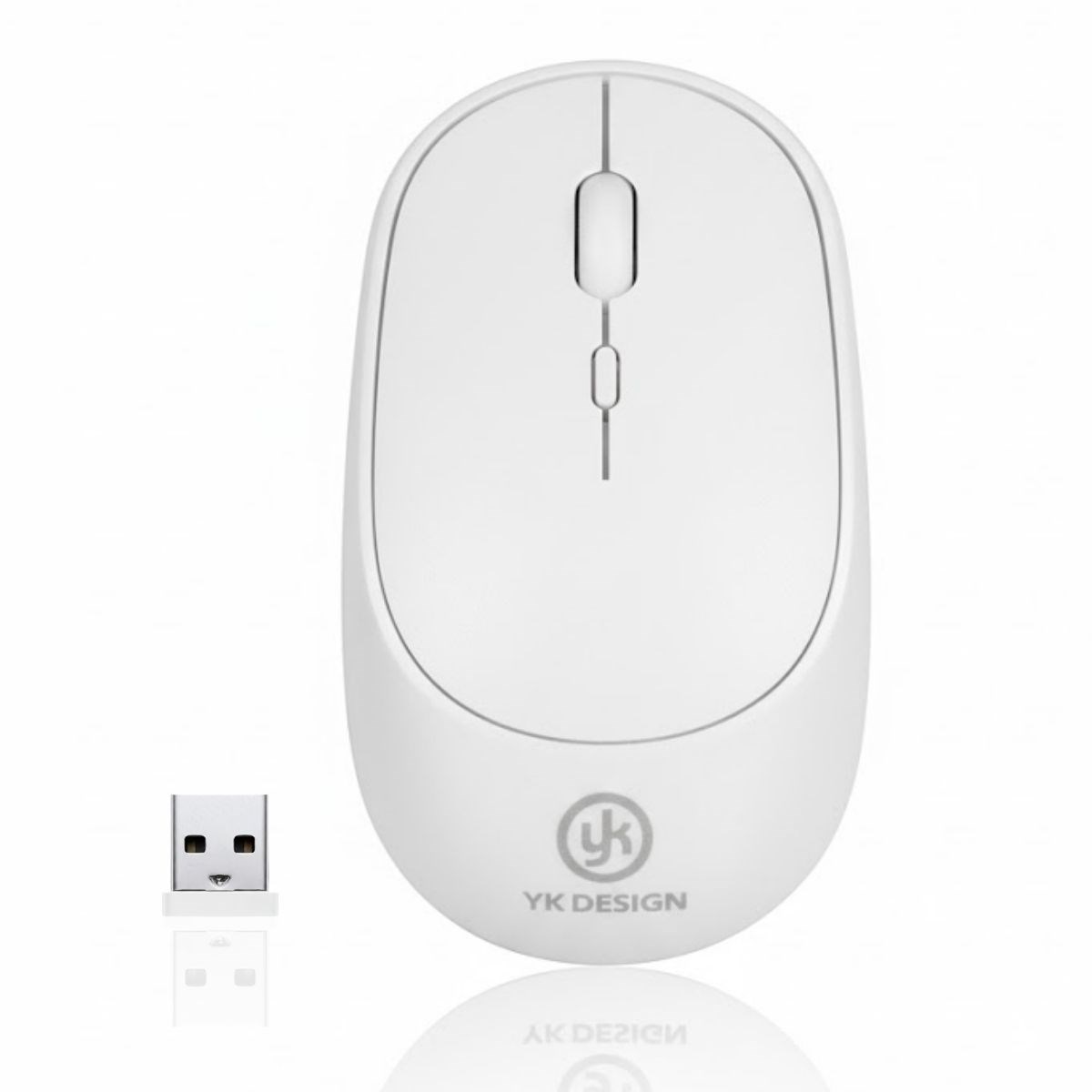 Ürün Gezgini® Beyaz Renkli Ergonomik Sessiz Kablosuz Mouse – USB Alıcılı, Ofis ve Oyun İçin Konforlu Bilgisayar Faresi MS6310