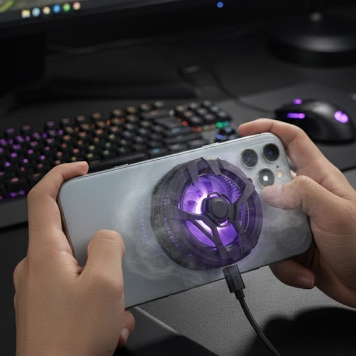 Ürün Gezgini® Manyetik Telefon ve Tablet Soğutucu – Güçlü Sessiz Fanlı, Hızlı Isı Dağıtıcı Mobil Cihaz Soğutma Aparatı S25 Radiator