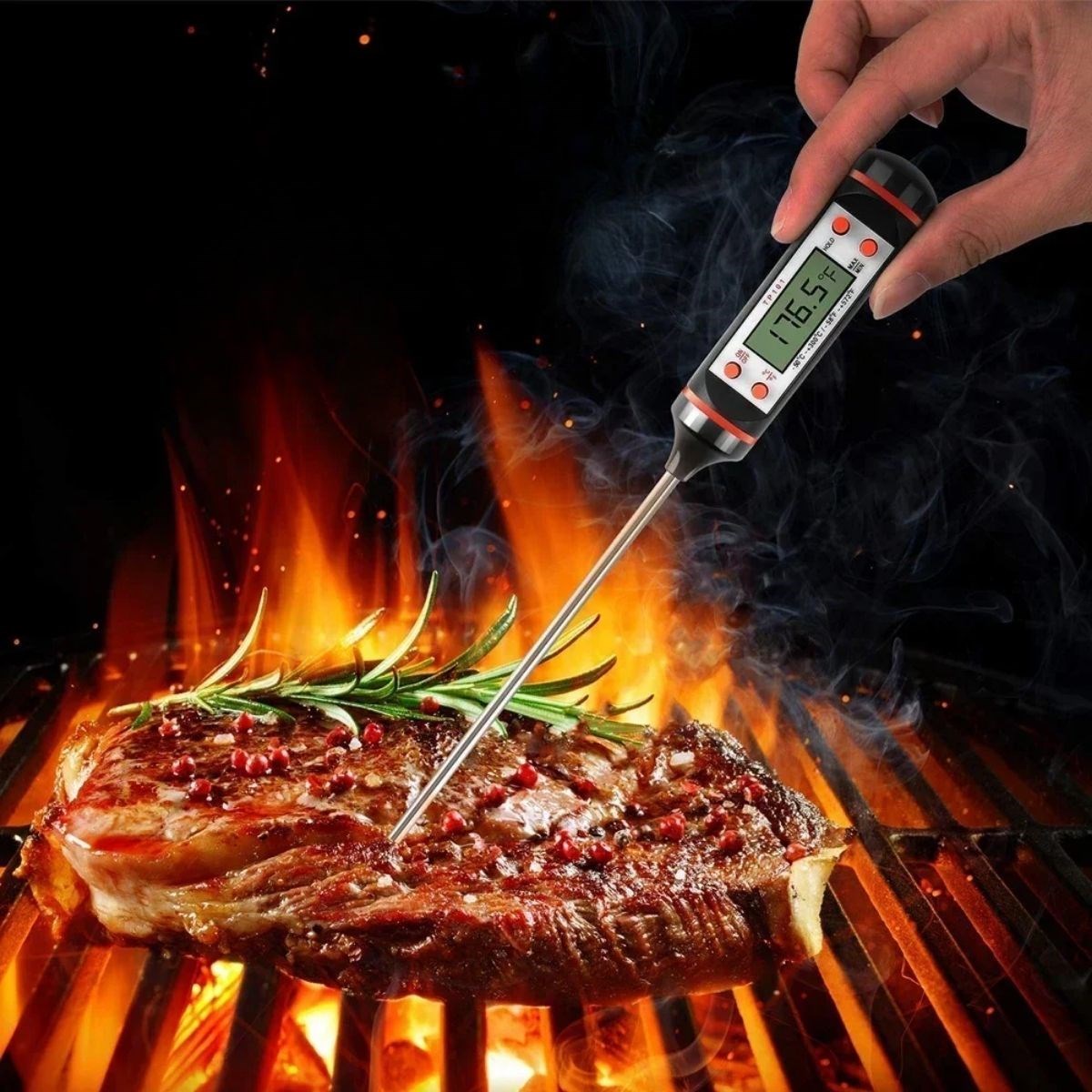 caselka® Dijital Gıda Termometresi Süt,Et,Yoğurt Mayalama,Mama Derecesi Ölçer Gıda Termometresi