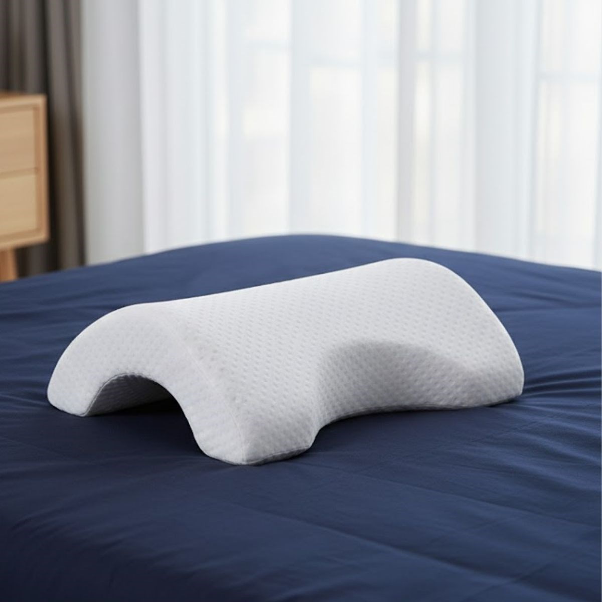 Ürün Gezgini® % 100 Visco Kavisli Ortopedik Yıkanabilir Kumaş Kılıflı Bel Boyun Bacak Ağrıları İçin Yastık