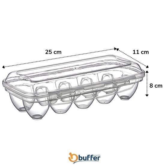 BUFFER® 10 Bölmeli Kilitli Kapaklı Yumurtalık Saklama Kutusu YU110