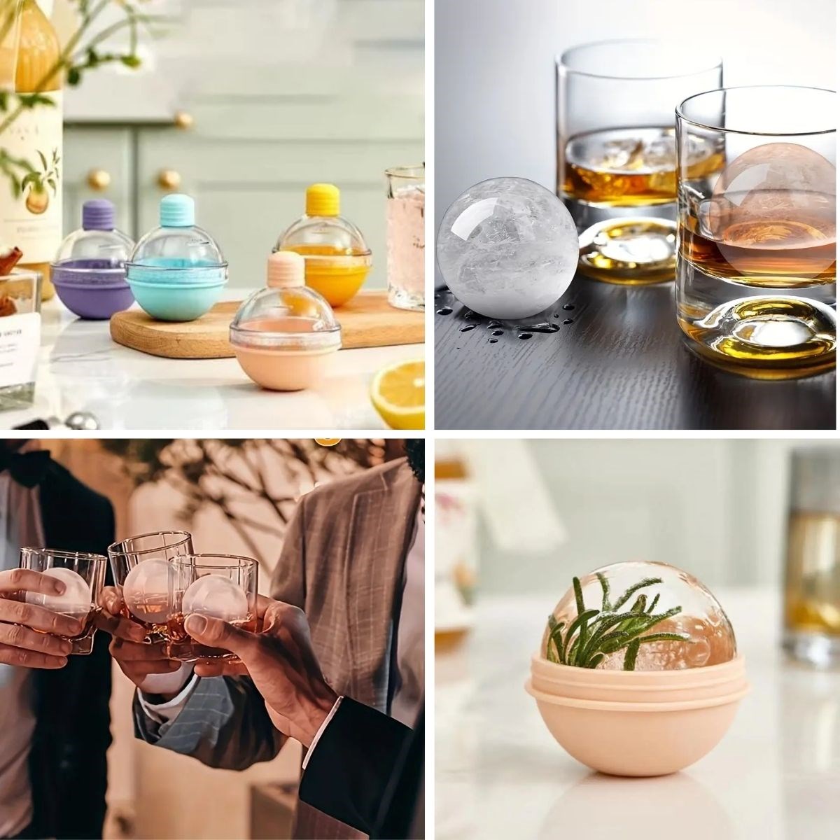 caselka® Hunili Altı Silikon Kolay Çıkabilen Büyük Boy Küre Buzluk