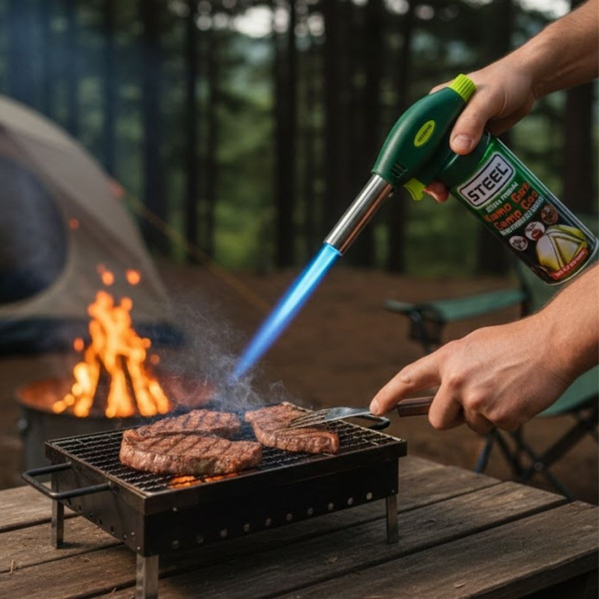 Ürün Gezgini® Outdoor Kamp, Piknik ve Tamir İşleri İçin Kamp Gazı Seti – Taşınabilir Pürmüz Alev Tabancası ve Yüksek Performanslı Gaz Kartuşu