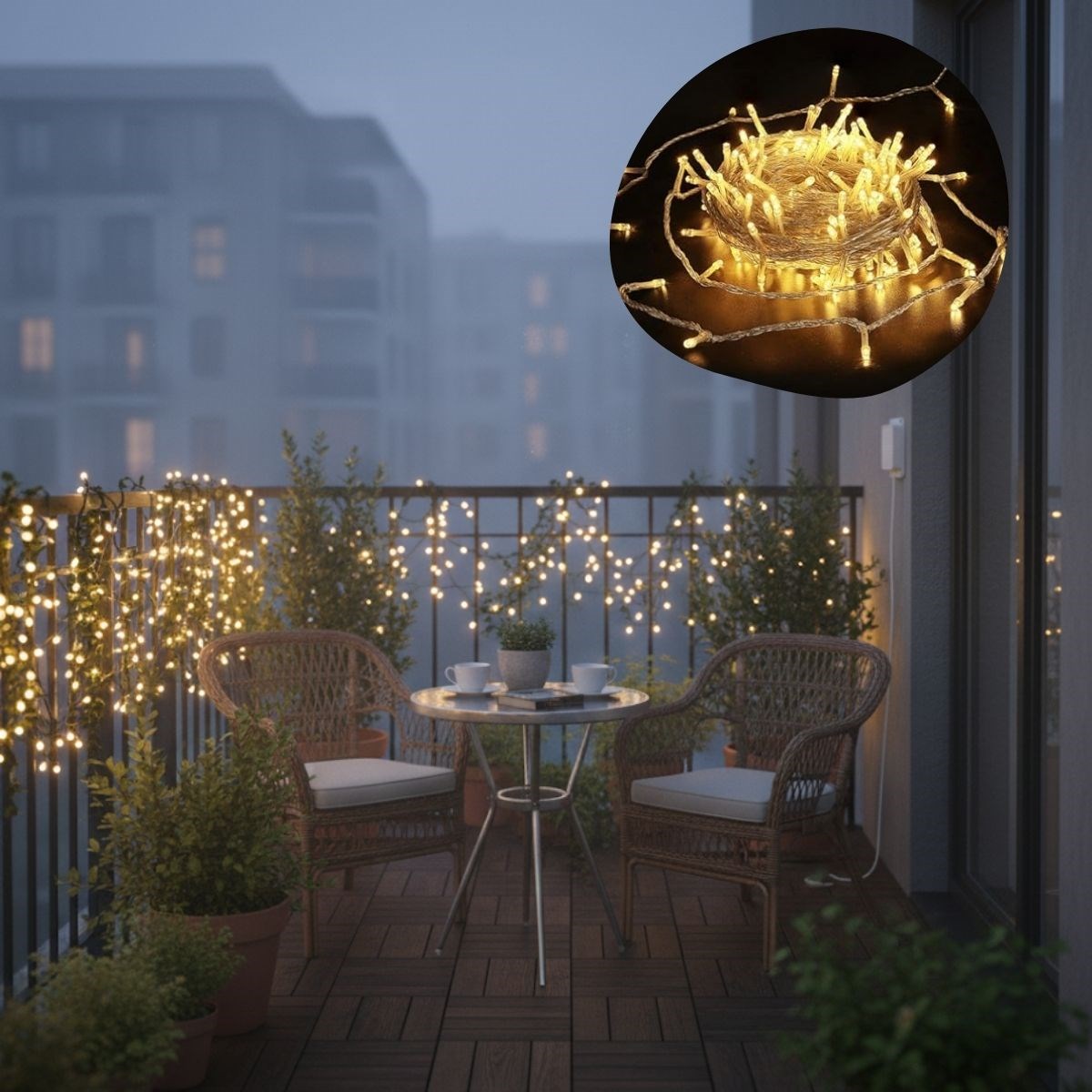 Ürün Gezgini® Günışığı Renk 5 Farklı Işık Modlu 10 Metre Eklemeli Dekor Boncuk Model Dekoratif Led