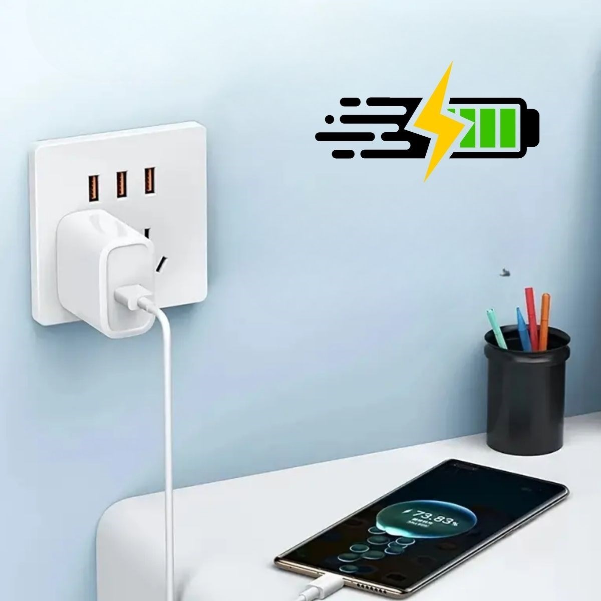 BUFFER® 120W USB Hızlı Type C Uçlu Kablolu Şarj Aleti