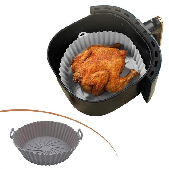 BUFFER® Renkli Isıya Dayanıklı Yıkanılabilir Silikon Fırın Ve Airfryer Yuvarlak Pişirme Matı 20 Cm 