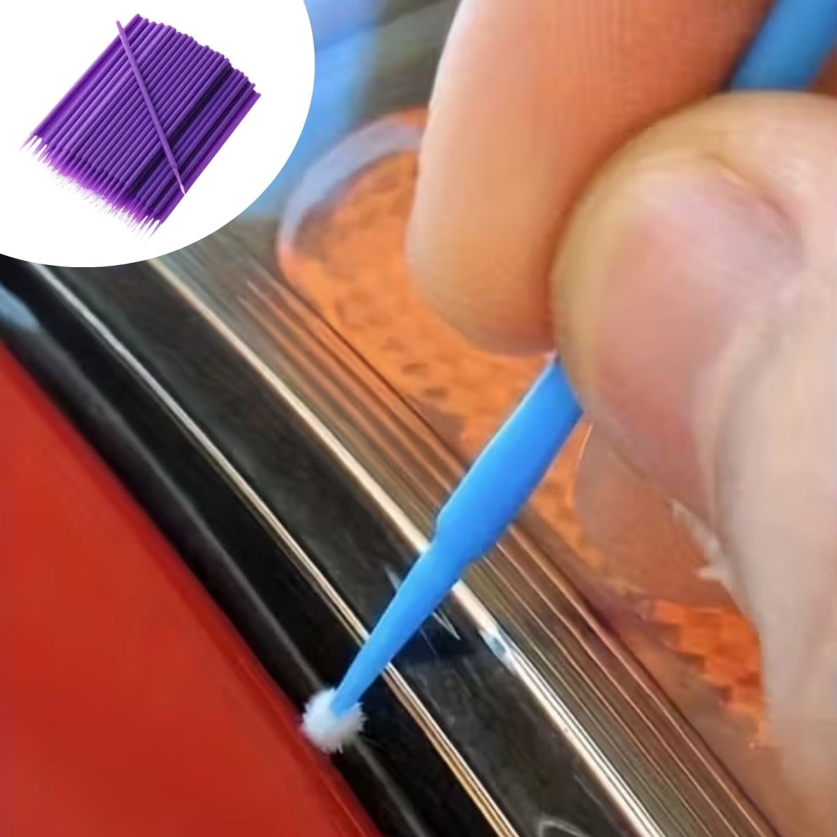 Ürün Gezgini® 100’lü Mini Tek Kullanımlık Araba Rötüş Fırçası –İnce Uçlu Yumuşak Kıllı Boya Uygulayıcı, Otomotiv Detaylandırma