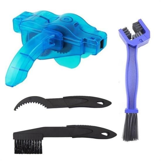 Ürün Gezgini® Bisiklet Zincir Dişlisi Koruyucu Pas Sökücü Temizleme Fırçası Aparatı Bakım Seti 4 Parça