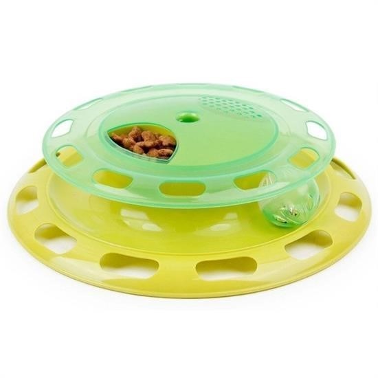 caselka® Döner Tablalı Kedi Yemek Yeme Kabı Eğlenceli Kedi Yemek Tabağı