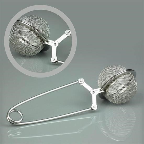 caselka® Paslanmaz Metal Pratik Kolay Bitki Çayı Demleme Süzgeci Aparatı