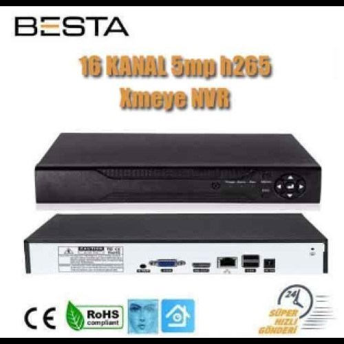 16 Kanal 8 MP H265 Xmeye Nvr Güvenlik Kamerası Kayıt Cihaz KD-3618