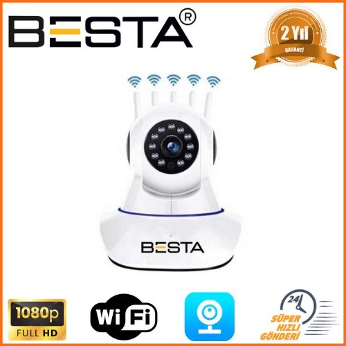2 MP 1080P 5 Antenli Kablosuz Bebek Kamerası KD-1605