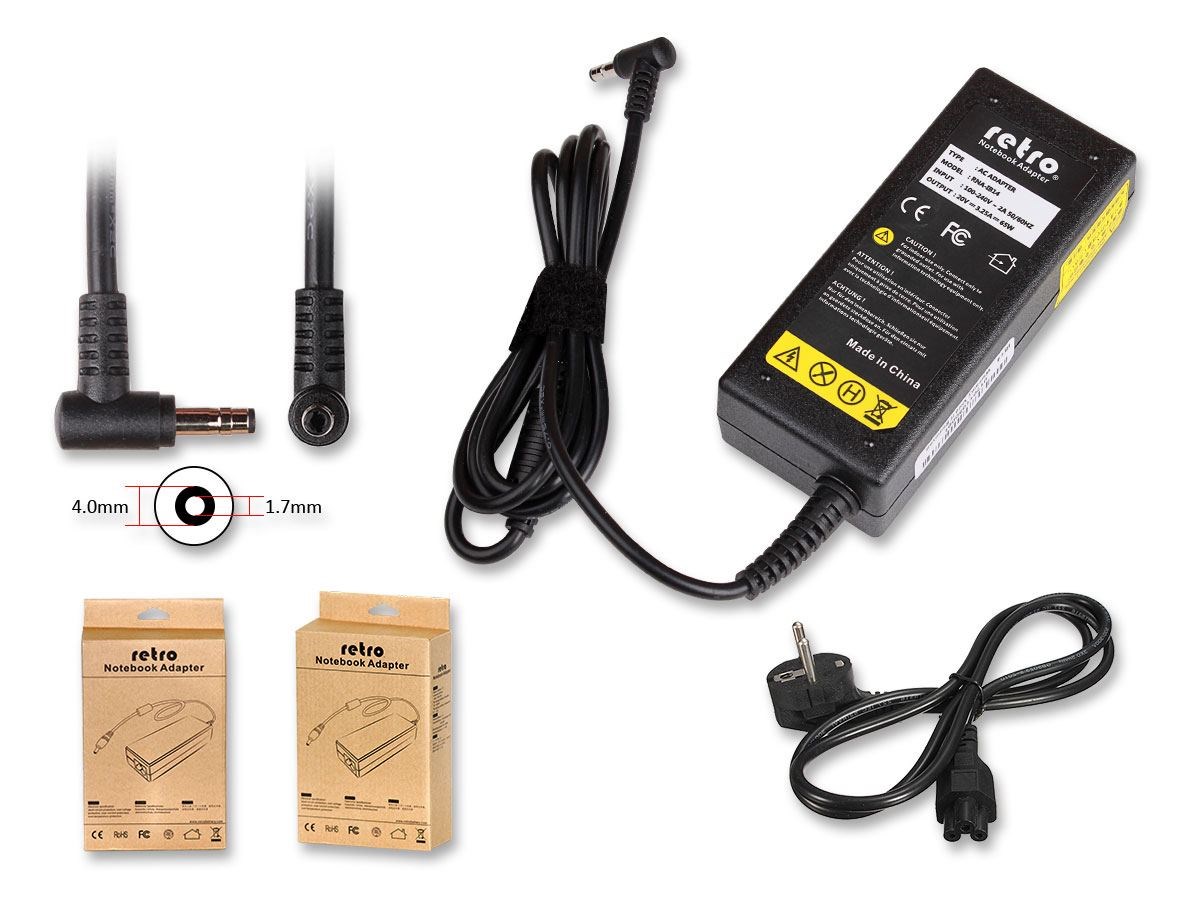 RETRO Lenovo 65W 4.0x1.7mm Notebook Adaptör RNA-IB14 — Start Teknoloji Ve Danışmanlık San. Tic. Ltd. Şti.