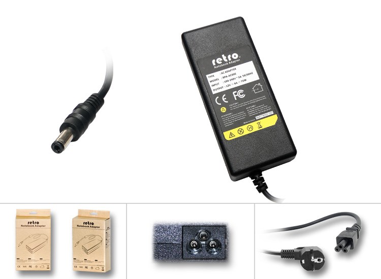 RETRO 12V 6A 72W Ac Adaptör — Start Teknoloji Ve Danışmanlık San. Tic. Ltd. Şti.