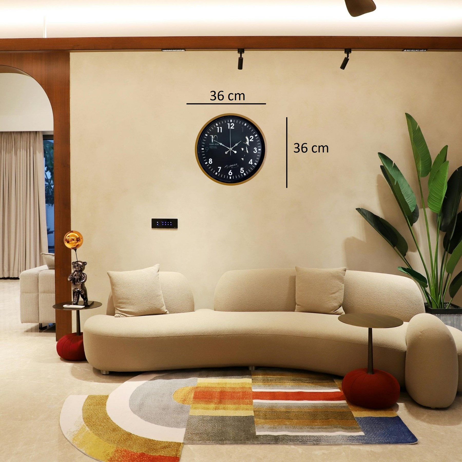 Kahverengi 36 Cm Atatürk İmzalı Dekoratif Duvar Saati — Platin duvar saatleri san.tic.ltd.şti. — görsel 4