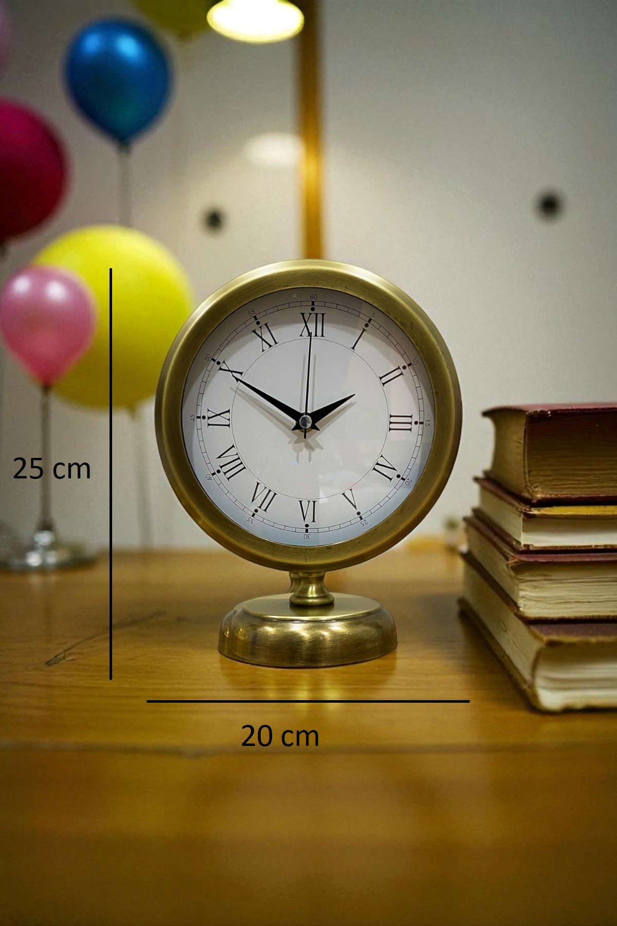 Retro Eskitme Metal 25 x 20 Cm Masa Saati — Platin duvar saatleri san.tic.ltd.şti. — görsel 5