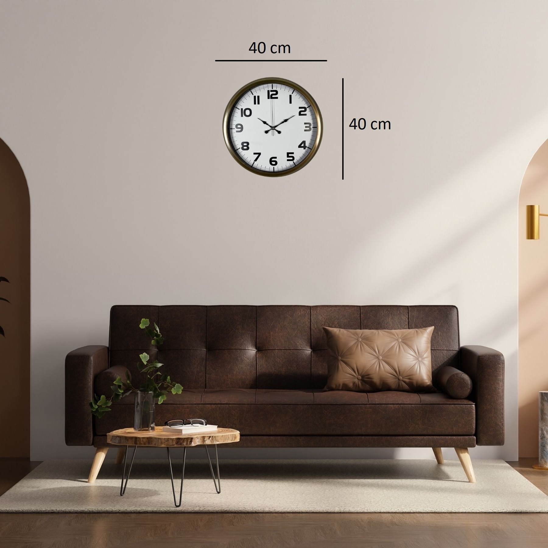Antik Stil Eskitme 40 Cm Metal Duvar Saati — Platin duvar saatleri san.tic.ltd.şti. — görsel 4