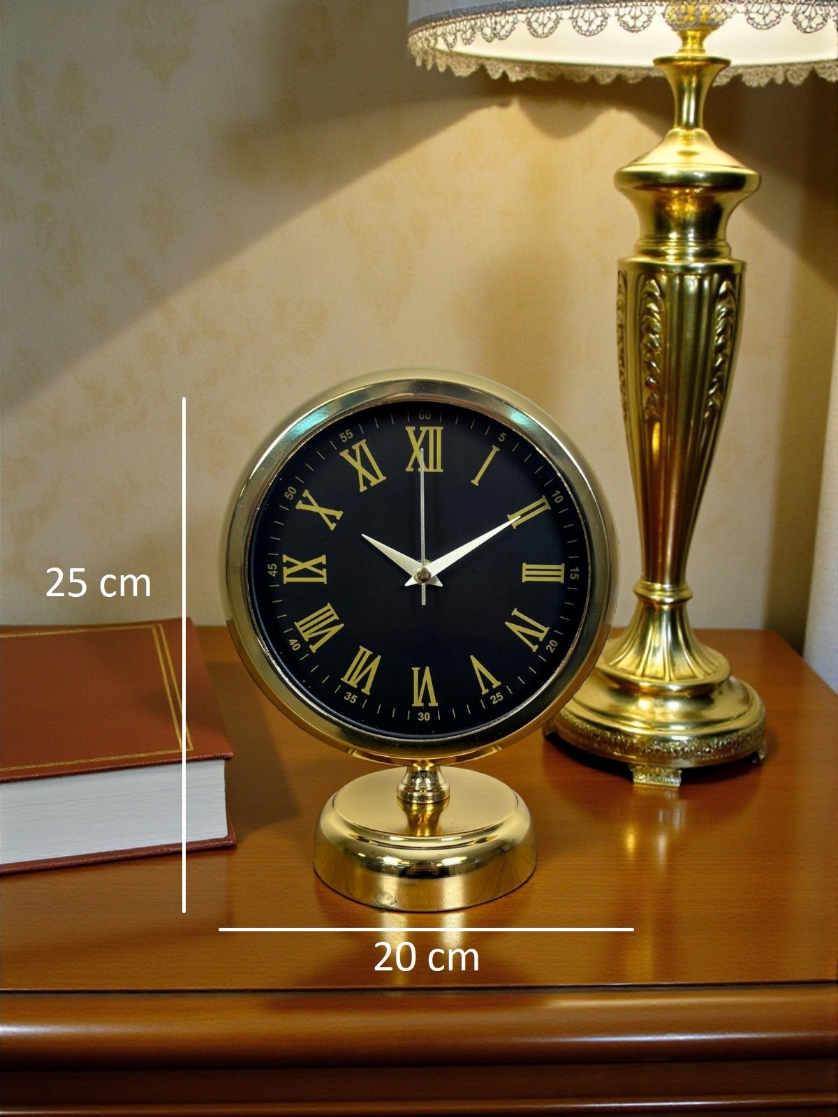 Prestige Gold Roma 25 x 20 Cm Metal Masa Saati — Platin duvar saatleri san.tic.ltd.şti. — görsel 5