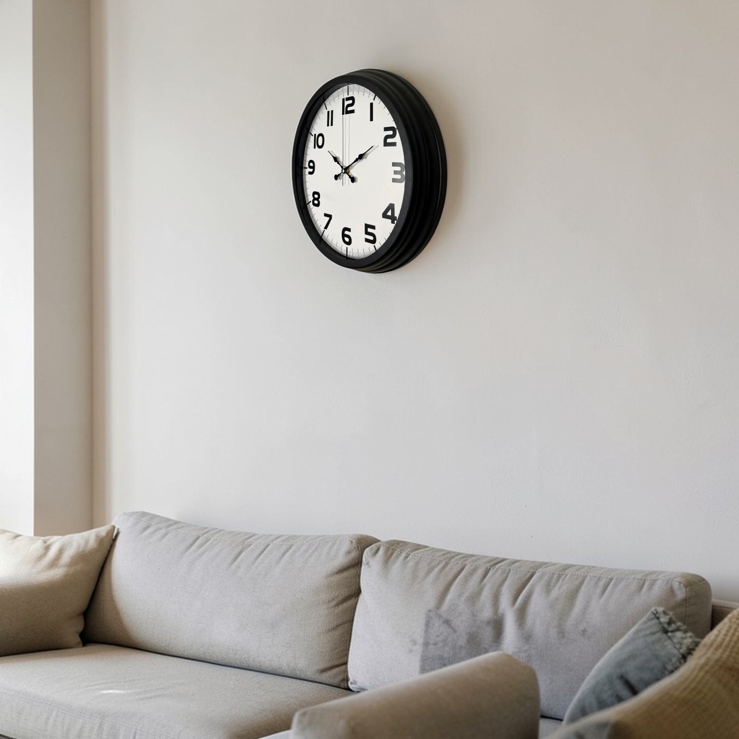 Black Simplex 40 Cm Metal Duvar Saati — Platin duvar saatleri san.tic.ltd.şti. — görsel 2